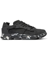 Camper - Black Leather And Textile Sneakers - Lyst