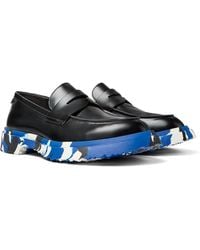 Camper - Black Leather Loafers - Lyst