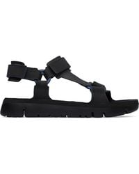 Camper - Black Leather Sandals - Lyst