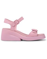 Camper - Pink Leather Sandals - Lyst