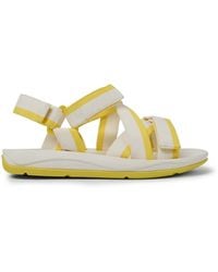 Camper - White And Yellow Recycled Pet Sandals - Lyst