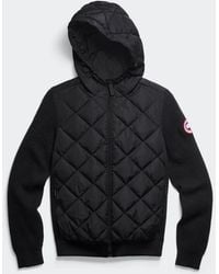 Canada Goose - Hybridge Quilted Knit Hoodie Label - Lyst