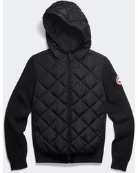 Canada Goose - Hybridge Quilted Knit Hoodie Label - Lyst