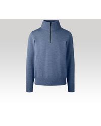 Canada Goose - Rosseau ¼ Zip Sweater (, Ozone Heather, Xs) - Lyst
