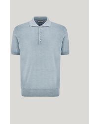 Canali - Nuvola Brianza Garment-Dyed Wool And Silk Polo Shirt - Lyst