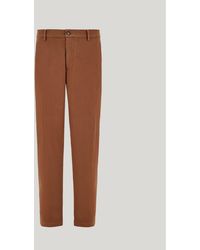 Canali - Sand-Colored Comfort Cotton Gabardine Chinos - Lyst