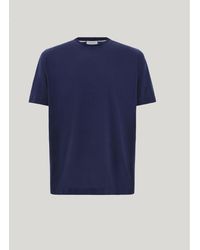 Canali - Lisle Cotton T-Shirt With Double Collar - Lyst