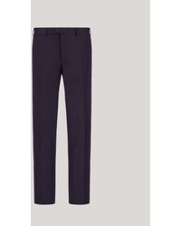Canali - Wool High-Waisted Flat-Front Trousers - Lyst
