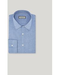 Canali - Melange Cotton And Lyocell Regular-Fit Shirt - Lyst
