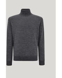 Canali - Nuvola Anthracite Seamless Merino Wool Turtleneck - Lyst