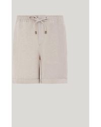 Canali - Natural Drawstring Bermuda Shorts With A Regular Fit - Lyst