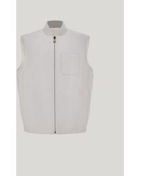 Canali - Light Linen And Silk Reversible Vest - Lyst
