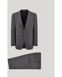 Canali - Anthracite Pure Wool Herringbone Regular-Fit Suit - Lyst