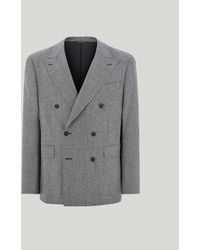 Canali - And Wool Flannel Double-Breasted Modern-Fit Wales Jacket - Lyst