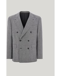 Canali - And Wool Flannel Double-Breasted Modern-Fit Wales Jacket - Lyst