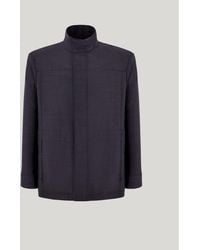 Canali - Wool Field Jacket With Raised Collar And Rain Protection Treatment - Lyst