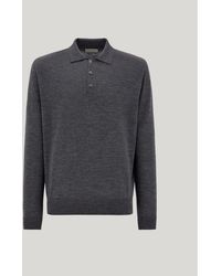Canali - Nuvola Anthracite Seamless Merino Wool Polo Shirt - Lyst