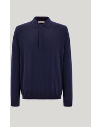 Canali - Nuvola Seamless Dark Extra-Fine Merino Wool Polo Shirt - Lyst