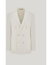 Canali - Double-Breasted Linen And Silk Blend Modern-Fit Kei Jacket - Lyst