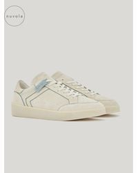 Canali - Nuvola Ivory Suede Sneakers With Ribbing - Lyst