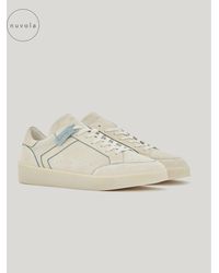 Canali - Nuvola Ivory Suede Sneakers With Ribbing - Lyst