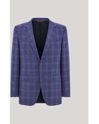 Canali - And Light Wool And Cashmere Regular-Fit Jacket With Overcheck Motif - Lyst