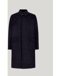 Canali - Nuvola Manteau En Pure Laine Bleu Marine - Lyst