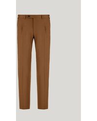 Canali - Sand Travel Wool Flannel Regular-Fit Pants - Lyst