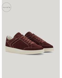 Canali - Nuvola Burgundy Suede Sneakers - Lyst