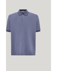 Canali - Air Force Cotton Piqué Polo Shirt With Contrasting Trim - Lyst
