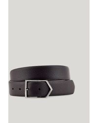 Canali - Dark Tumbled Calfskin Belt - Lyst