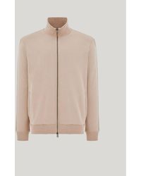 Canali - Cotton Blend Zip-Up Sweatshirt - Lyst