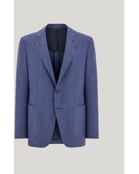 Canali - Wool, Silk And Linen Modern-Fit Jacket With Check Pattern - Lyst