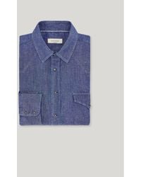 Canali - Camicia Blu Regular Fit - Lyst