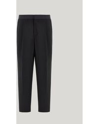 Canali - Relaxed Fit Stretch Wool Tuxedo Trousers - Lyst