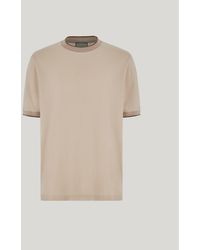 Canali - Cotton And Cashmere Polo Shirt With Contrasting Edging - Lyst