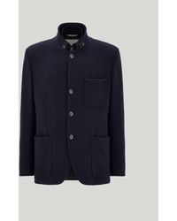 Canali - 180's Wool Relaxed-Fit Jacket With A Tricot Effect - Lyst