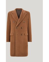 Canali - Nuvola Sand-Colored Babyllama And Wool Unlined Double-Breasted Coat - Lyst