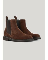 Canali - Dark Suede Chelsea Boots - Lyst