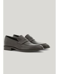 Canali - Dark Calfskin Penny Loafers - Lyst