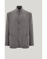 Canali - Bruma Single-Breasted Cashmere Jacket With Suede Details - Lyst