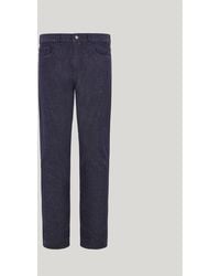 Canali - Dark Regular Fit Five Pocket Cotton And Silk Blend Pants - Lyst