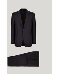 Canali - Costume Bleu Marine En Laine - Lyst