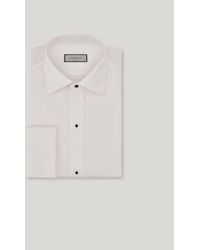 Canali - Cotton Pleated Regular Fit Dress Shirt - Lyst