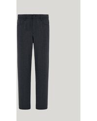 Canali - Levante Anthracite Melange Impeccabile Wool Regular-Fit Pants - Lyst