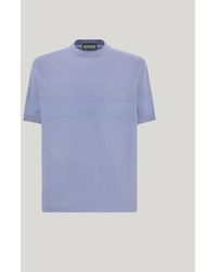 Canali - Air Force Cotton Short-Sleeved T-Shirt With Contrasting Detail - Lyst