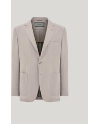 Canali - Regular Fit Twill Wool And Linen Jacket - Lyst