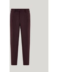 Canali - Dark Travel Wool Flannel Regular-Fit Pants - Lyst