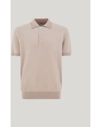 Canali - Microstructured Cotton Polo Shirt With Plain-Knit Collar - Lyst