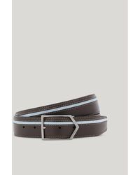 Canali - And Brianza Suede Belt With Contrasting Piping And Stitching - Lyst